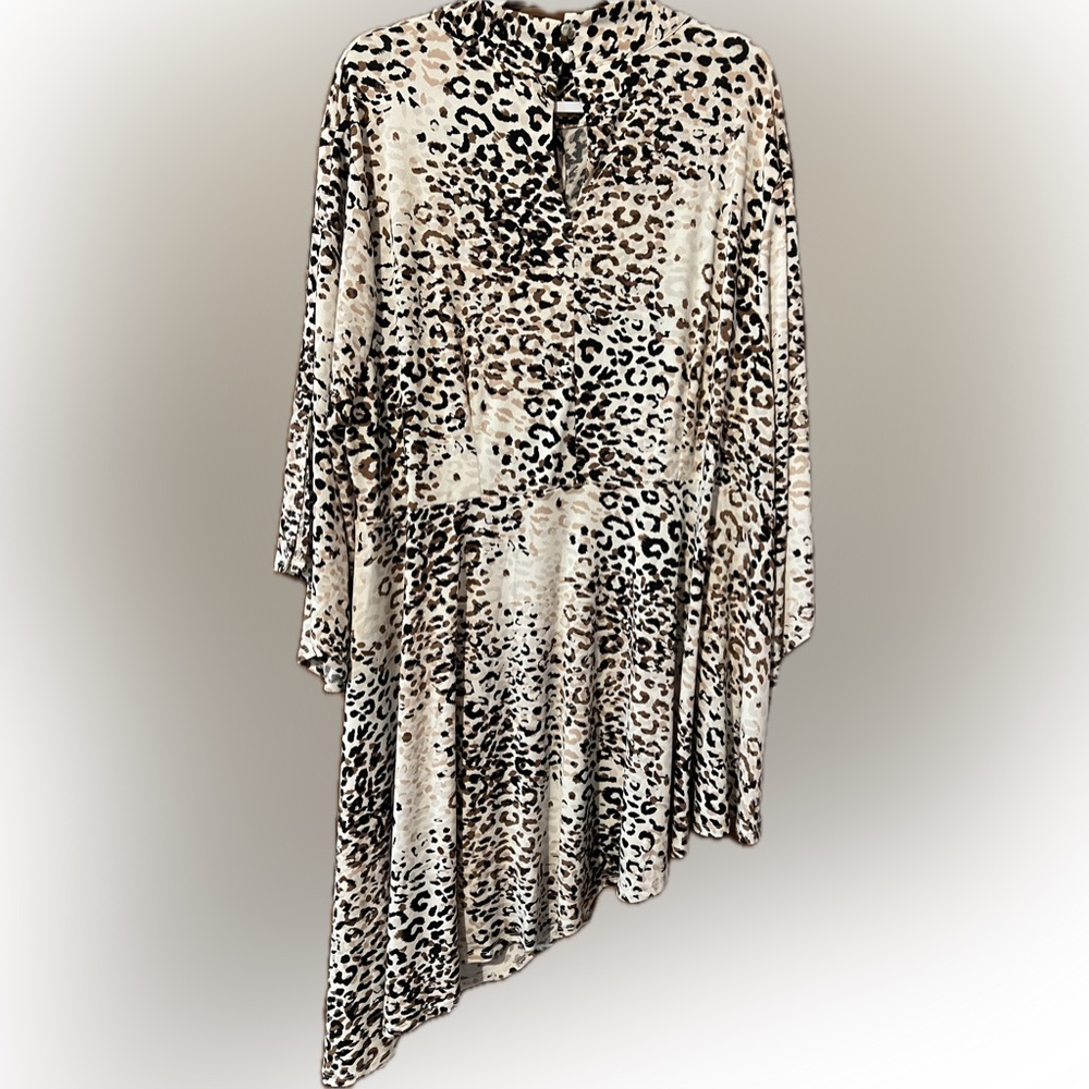 Animal print long tunic